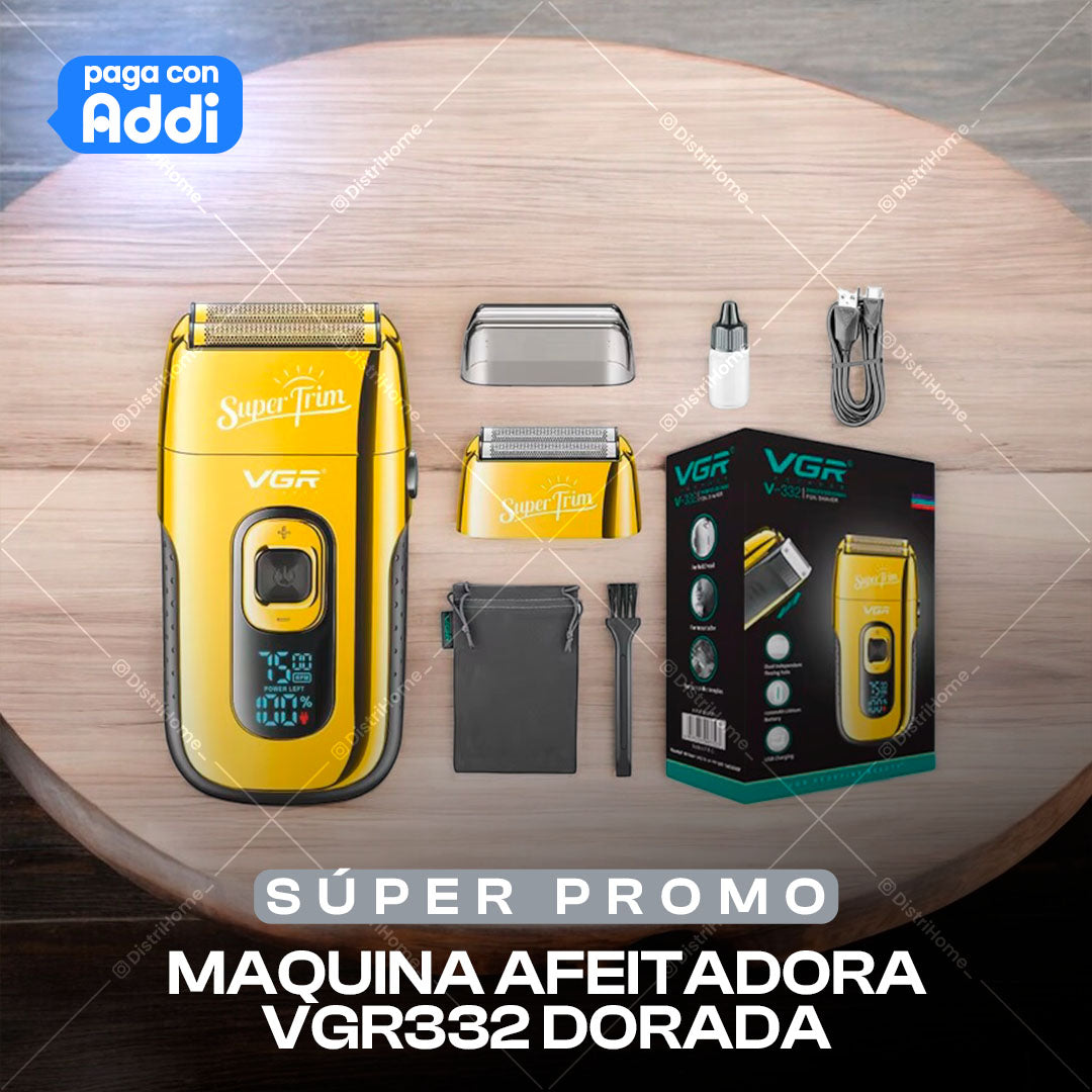 Maquina Afeitadora VGR 332 Dorada Hombre